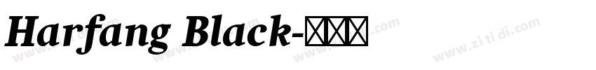 Harfang Black字体转换
